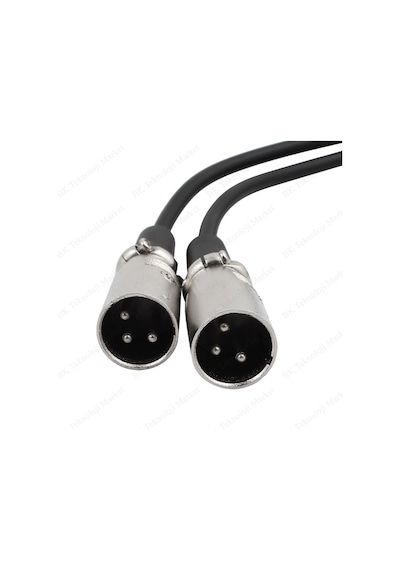 3 Metre Xlr Dişi 2Xlr Erkek Mikser Mikrofon Ses Splitter Y Kablo