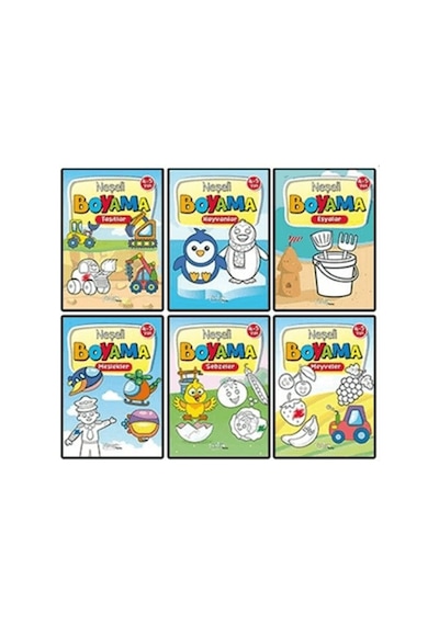 Neşeli Boyama 6 Set 4-5 Yaş - Ndcj-644970