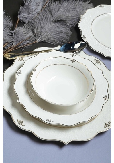 Glazze Elegant 6 Kişilik 24 Parça Yemek Takımı Çok Renkli