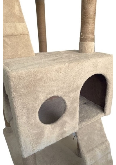Missidea Cat City Yeni Rezidans Kedi Oyun Evi Ve Tırmalama Bej