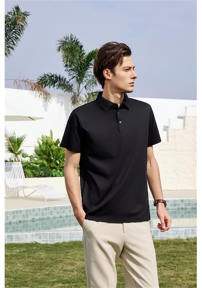 New Performance Premium Polo T-shirt %65,1 Pamuk %34,9 Polyester Siyah