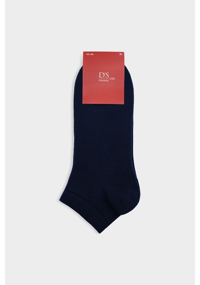 D'S Damat Ds Damat Lacivert 3'lü Pamuklu Spor Patik Çorap Set 6hc16ortpcst3 101
