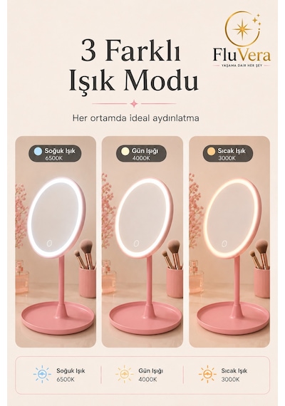 Led Işıklı Makyaj Aynası Masaüstü Dokunmatik Aydınlatmalı Güzellik Ve Cilt Bakım Aynası Pembe Ayarlanabilir Başlık Geniş Taban Usb-c Şarjlı Pembe Led Işıklı Makyaj Aynası Masaüstü Dokunmatik Aydınlatmalı Güzellik Ve Cilt Bakım Aynası Pembe Ayarlanabilir Başlık Geniş Taban Usb-c Şarjlı Pembe