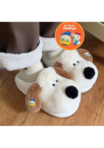Devida Yumuşak Termo Taban Sevimli Köpek Panduf