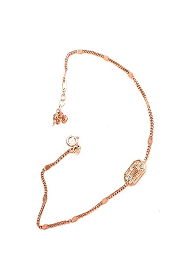 Baget Zirkon Taşlı 925 Ayar Gümüş Rose Halhal Diğer