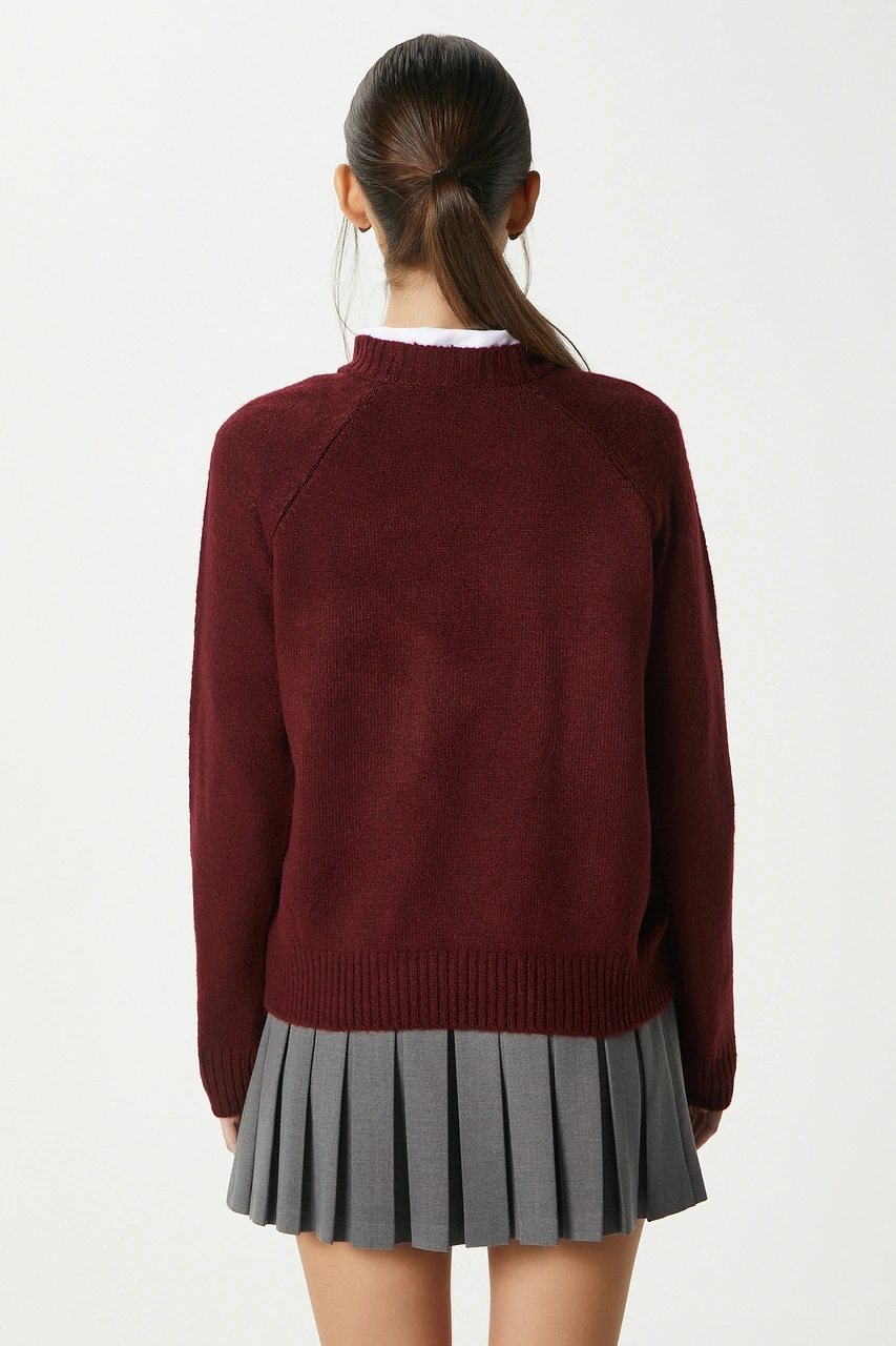 Ritnice Mushy Bordo Basic Triko Kazak Bordo