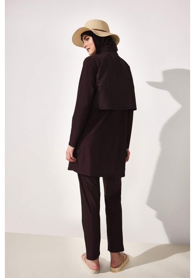 Defacto Regular Fıt 5li Kahverengi Burkini Mayo G8897ax26smbn340 Kahve-bn340