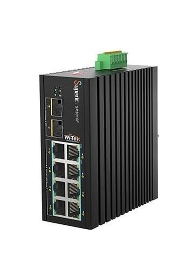 Wı-tek 8port 240w Full Poe Wı-sp3010f 8ge Gıgabıt 2x Sfp Yönetilemez Endüstriyel Switch