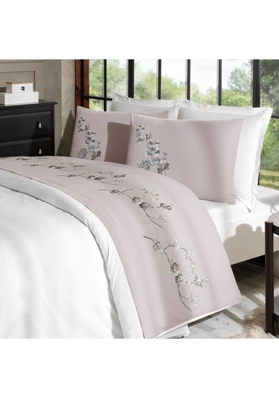 Özdilek Akfil Boutique -florest Bej- Çift Kişilik Nevresim Takımı Bej