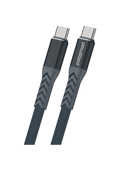 Polosmart Pbs416 Type-c To Type-c 65w Şarj Ve Data Kablosu 1.2 Metre Gri