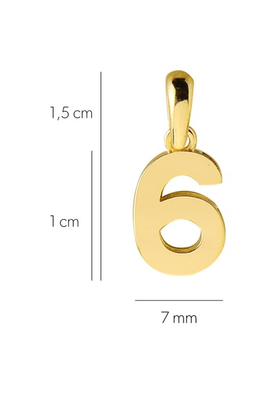 Goldkupe 14 Ayar Altı Rakamı Altın Kolye Ucu 0,62 Gr-3465