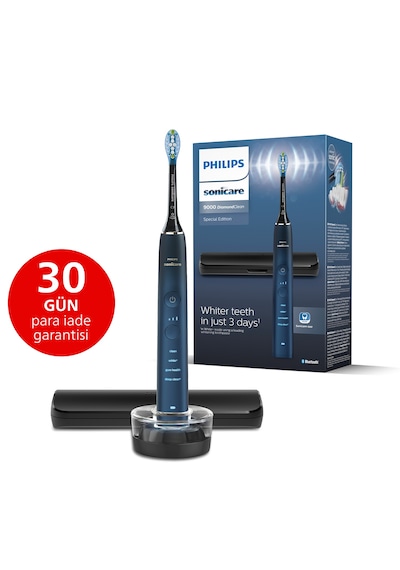 Philips Sonicare Diamond Clean 9000 Şarjlı Diş Fırçası,Seyahat Kabı,Sonicare App - Siyah HX9911/88