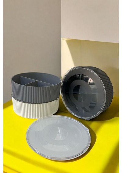 Kat Kat Dikiş Ve Takı Kutusu, 3'lü Set Füme