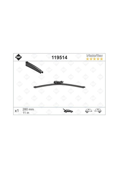 Swf Silecek Süpürge Arka 285mm Muz Golf 5-6-7 Fabia 2 Yeti Arona Ateca İbiza 5 119514 Valeo
