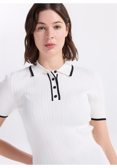Jeep Kırık Beyaz Kadın Viskoz Karışımlı Kazak J6sl-kzk7091