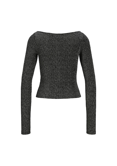 Jack & Jones Kadın Simli Kumaş Crop Top - Sigga Silver