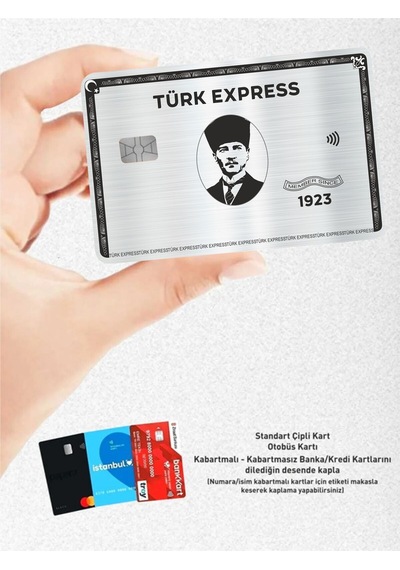Türk Express - Papara, Tosla, Otobüs Kart Kaplama Stickeri Kredi Kartı Için Diğer