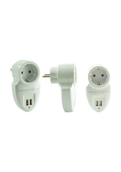 Powermaster PM-16895 2xUsb Tekli Akım Korumalı Priz Beyaz