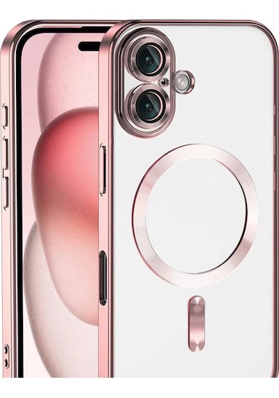 Newface Apple iPhone Uyumlu 17 Kross Magneticsafe Kapak - Rose Pembe Diğer