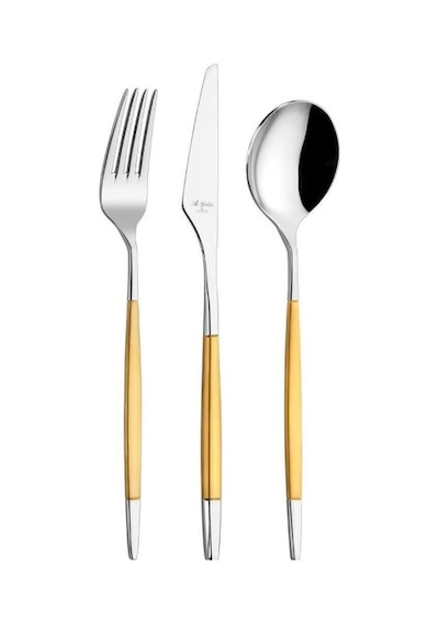 Aryıldız Qubra Prestige Mat Plus 89 Parça 12 Kişilik Çatal Kaşık Bıçak Takımı Altın