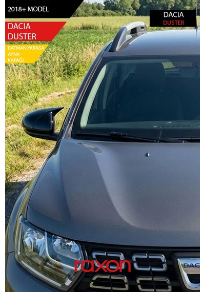 Dacıa Duster 2 2018+ Batman & Yarasa Ayna Kapağı Parlak Piano Black Sport