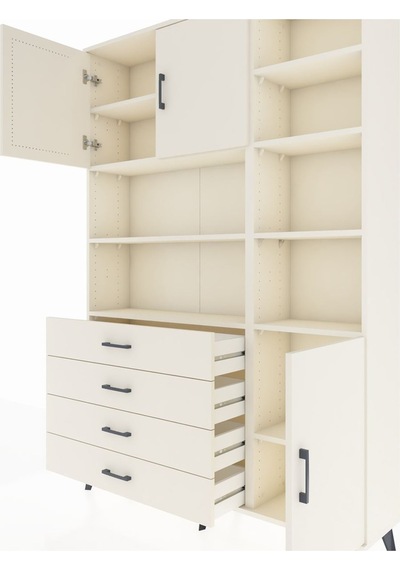 Arges Dolap 9 Raflı 4 Çekmeceli 3 Kapaklı 132x30x195 Aytaşı-a... Aytaşı Arges Dolap 9 Raflı 4 Çekmeceli 3 Kapaklı 132x30x195 Aytaşı-a... Aytaşı