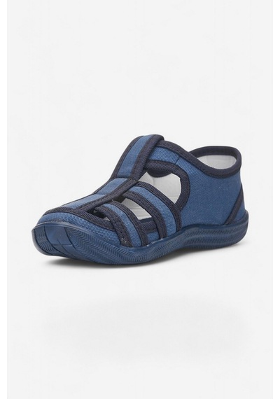 Günlük Unisex Çocuk Sandalet Esnek Kaymaz Taban Keten Cırtlı Yazlık Ev Okul Kreş Ayakkabı 143 Laci-mavi