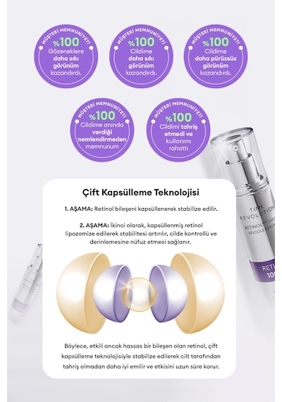 Missha Time Revolution Retinol Kırışıklık ve Gözenek Karşıtı Retinol Serum 1000 Shot Spicule Serum