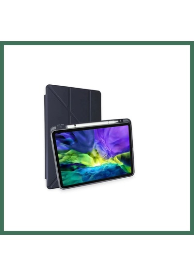 En-cag Apple iPad Uyumlu Air 4 10.9 Kılıf Kalemlikli Mars Tablet Kılıfı - Lacivert Bss