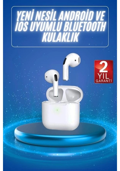 4.nesil Bluetooth Kulaklık Yüksek Ses Kaliteli Dokunmatik Kontrol Özellikli - Diğer
