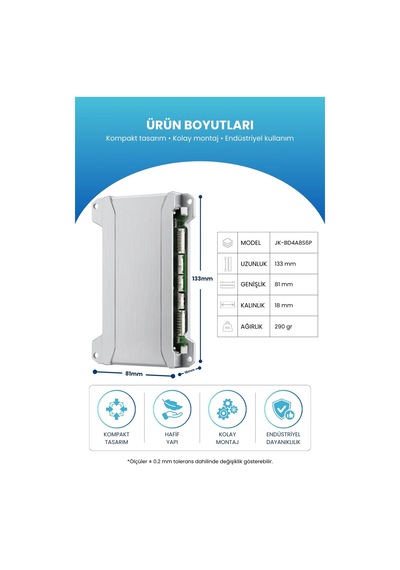 Jk Smart Bms Akıllı Batarya Yönetim Sistemi 4 8s 100a 0.4a Aktif Balans Jk-bd4a8s6p