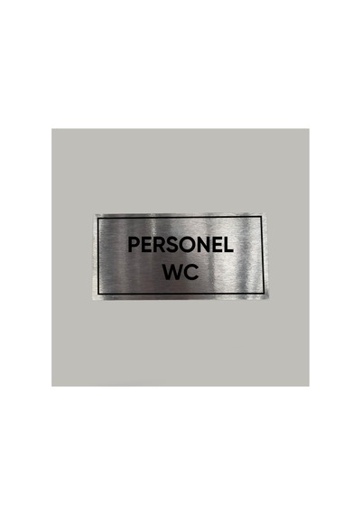 Aluminyum Kapı İsimliği Personel Wc Yazılı Arkası Yapışkanlı 10x20 Cm
