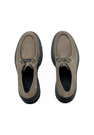 Tuna Hakiki Nubuk Deri Modern Haki Loafer Erkek Ayakkabı Eva Taban - 3094 Haki