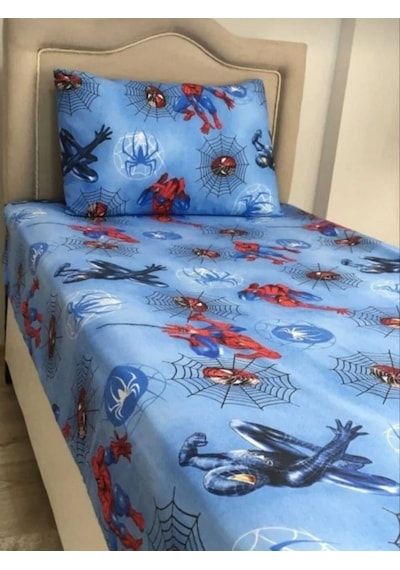 Tek Kişilik Lastikli Fitted Çarşaf Takımı Örümcek Adam