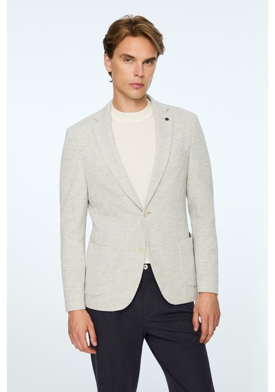 Morven Erkek Gri Örme Trend Çizgili Slim Fit Mono Yaka Ceket 26ms002013100 Gri Morven Erkek Gri Örme Trend Çizgili Slim Fit Mono Yaka Ceket 26ms002013100 Gri