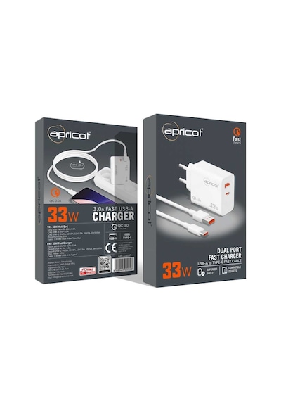 Şarj Adaptörü Kablolu Usb-a To Type-c 33w