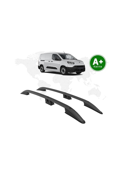 Toyota Proace City Panelvan Tavan Çıtası Uzun Şasi 2024 Model Ve Sonrası Siyah