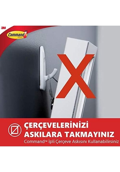 Command 17091 Şeffaf Askı, Orta Boy Çok Renkli