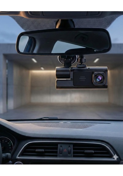 Üç Kameralı Wifi Araç I Çi Kayıt Cihazı 1080p Ön I Ç Arka Gece Görüşlü Dashcam Tüm Araçlara Uyumlu Tek