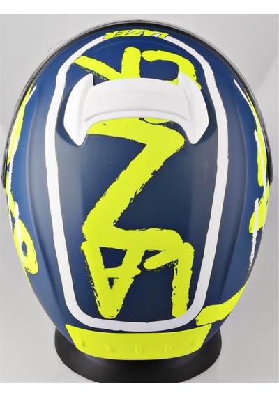 Lazer Rafale Mat Mavi Sarı Güneş Vizörlü Full Face Kask