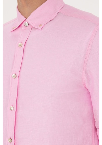 U.S. Polo Assn. Erkek Açık Pembe Uzun Kollu Gömlek 50299597-VR078