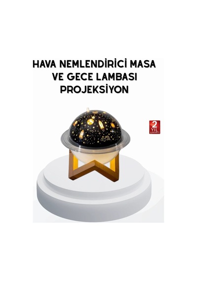 Ers Usb Mini Hava Nemlendirici Ve Projeksiyon Lamba Taşınabilir, Sessiz, Dekoratif Aromaterapi Cihazı