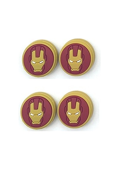 Cafele PS4 - PS5 - Xbox One X/S - Series X - Series S Analog Koruyucu Silikon Pad Iron Man