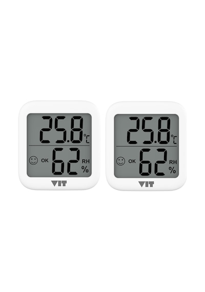 Vıt 2'li İç Mekan Dijital Isı Ve Nem Ölçer Beyaz Termometre Wvt17-01 Thermometer