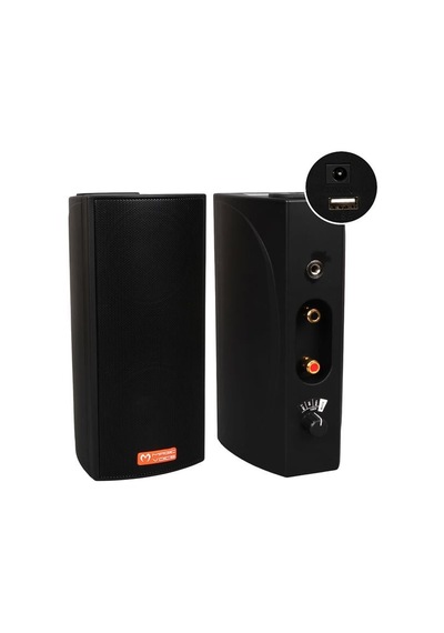 Magicvoice Mv-19 2x7.5 Cm 40 Watt Komütatörlü Hat Trafolu Siyah Sütun Hoparlör 2 Li Takım