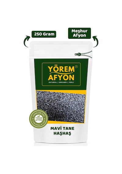 Afyon Yöresinde Geleneksel Hamur İşlerinin Sırrı Saf Tane Mavi Haşhaş Papaver Somniferum 250gr.