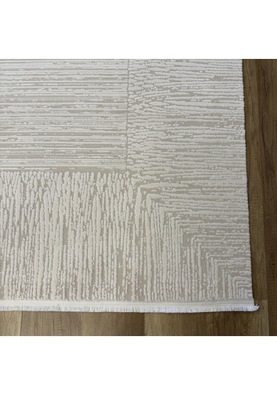 Hoom Rugs Sembol 2906 Krem Akrilik Dayanıklı Makine Halısı
