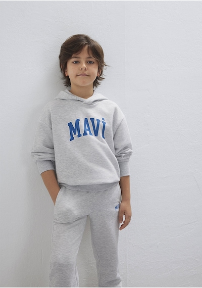Mavi - Mavi Logo Baskılı Gri Eşofman Takımı 6t10004-88467 Gri