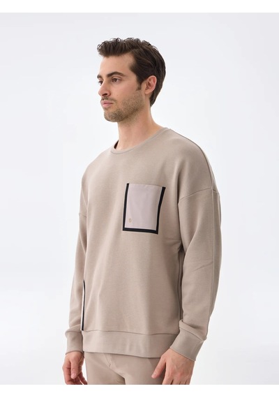 Isaora Performance Cotton Sweat Erkek Beıge Sweat Isr8113 Bej