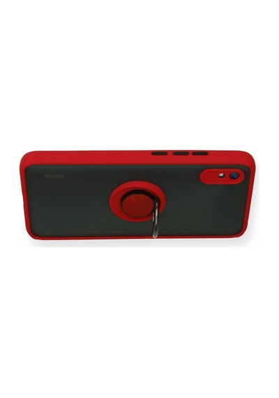 Uryport Xiaomi Redmi 9a Kılıf Montreal Yüzüklü Silikon Kapak - Kırmızı